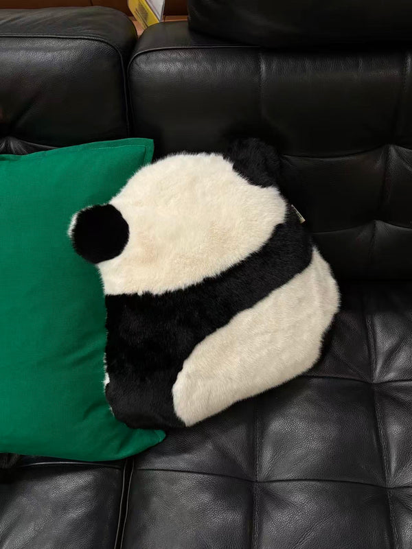 Back view pillow panda doll