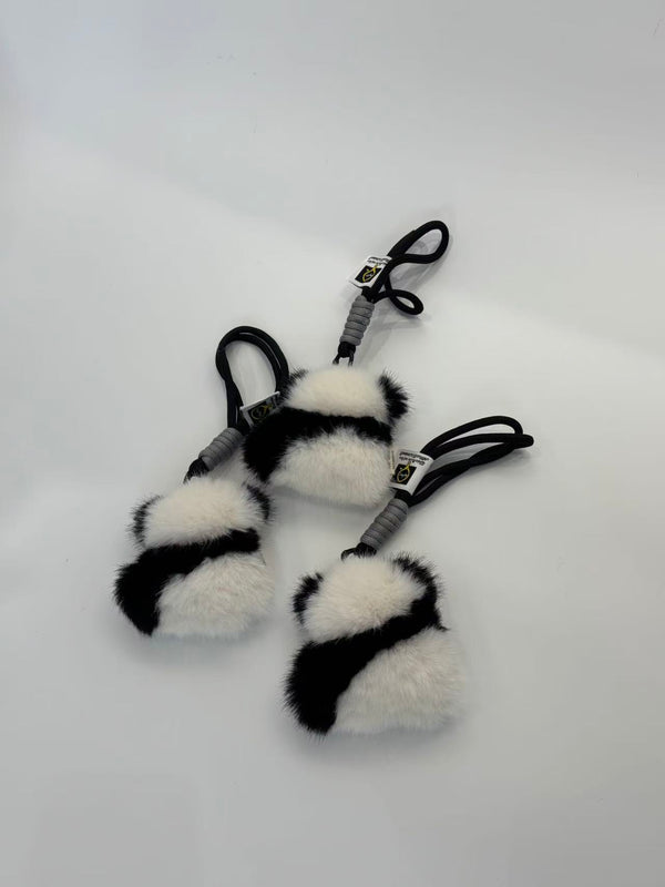 Bean bag panda keychain