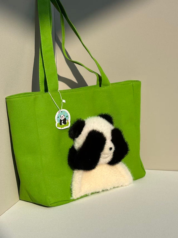 Shoulder Bag with Both Hands Over Your Eyes